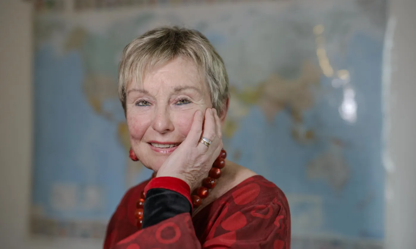 Véronique Egger, aumônière à la retraite de l'Eglise protestante de Genève à Agora Eddy Mottaz / Le Temps