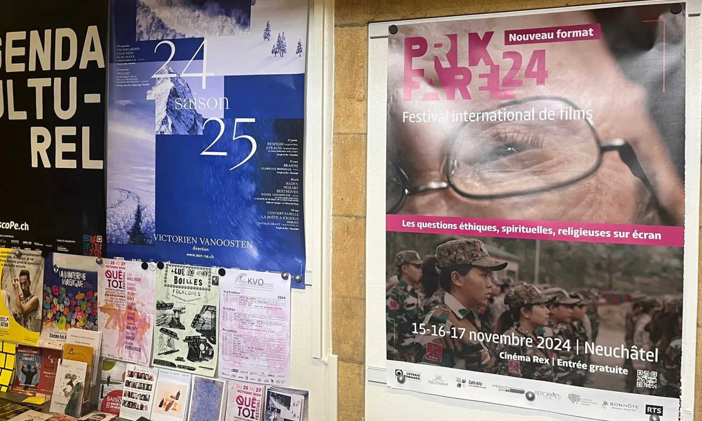 Affiche du festival Prix Farel au cinéma Rex à Neuchâtel ©Camille Andres