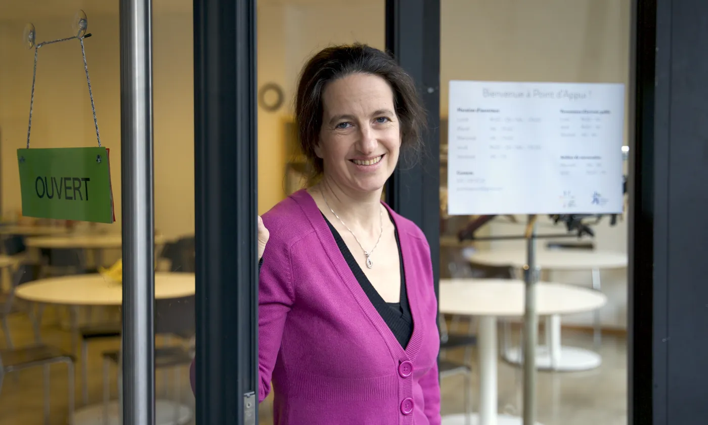 Diane Barraud est aumônière au Point d'appui, structure créée en 2003. © Max Idje