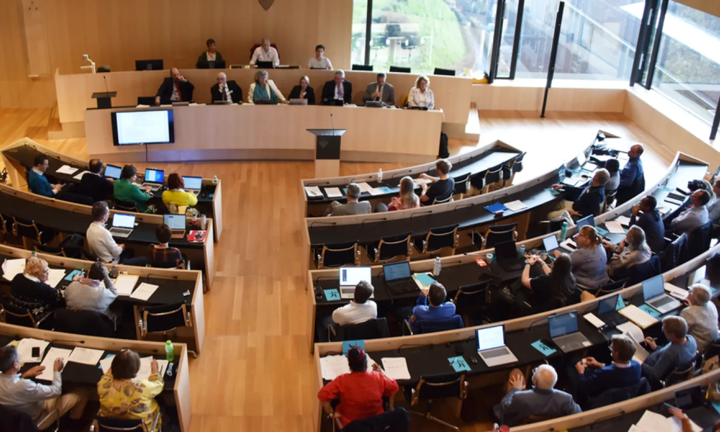 Le Synode de l’Eglise réformée vaudoise réuni les 8 et 9 novembre dans le bâtiment du Grand Conseil à Lausanne.  ©G. Jaton/EERV