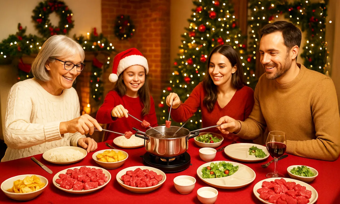 Fondue chinoise à Crêt-Bérard