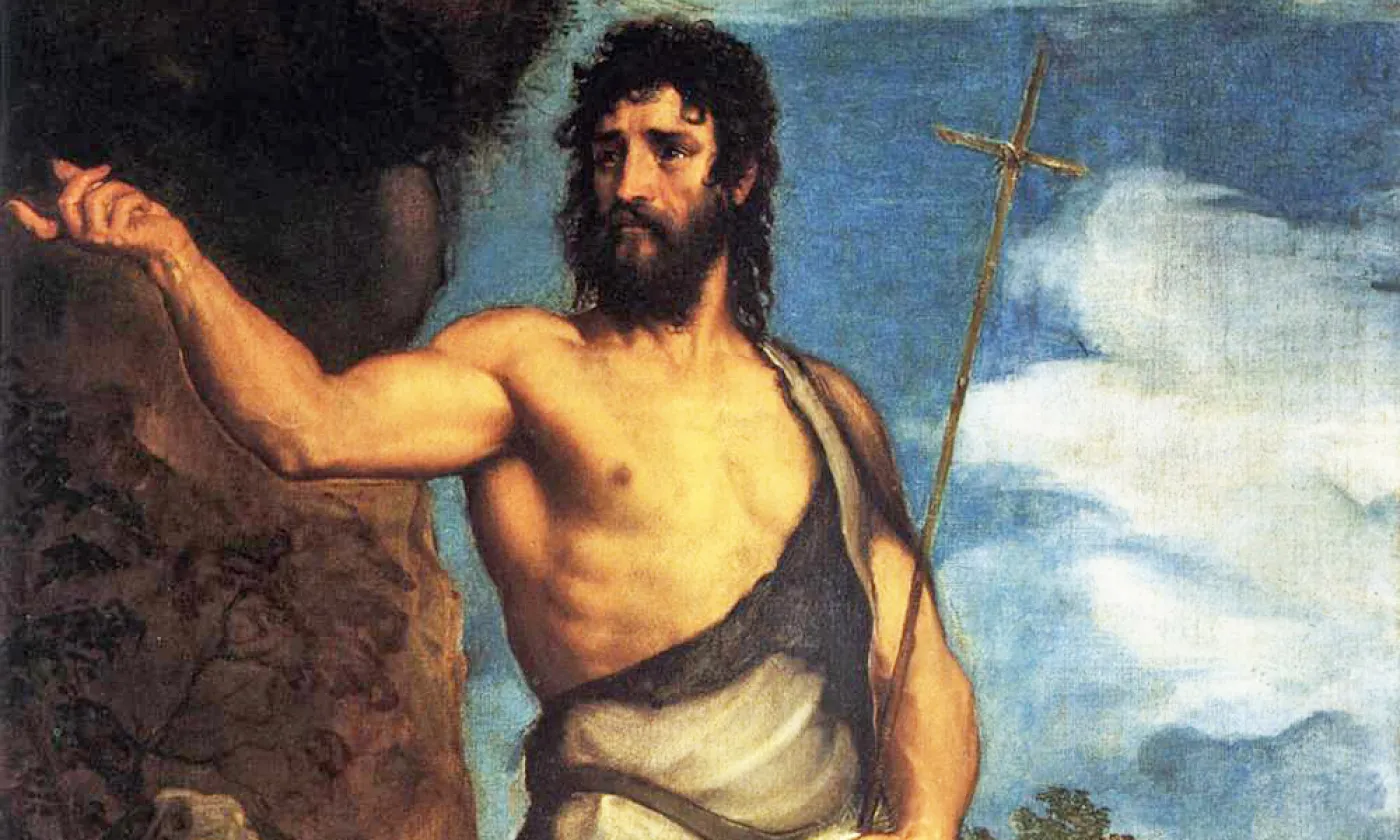 Jean-Baptiste de Titien dans le désert © Titien, Wikimedia commons