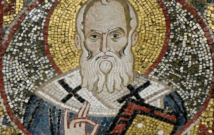 Saint Grégoire de Nazianze, mosaïque du XIIe siècle, à la Martorana, à Palerme, Sicile. / ©Jastrow, CC BY 2.5 Wikimedia Commons