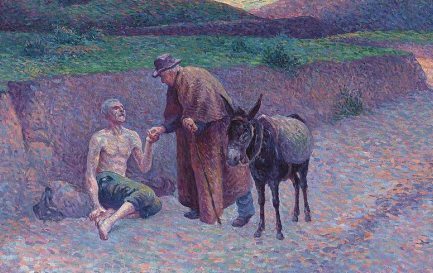 Extrait du tableau de Maximilien Luce, &quot;Le bon Samaritain&quot;, 1896 / ©Maximilien Luce, Public domain, via Wikimedia Commons