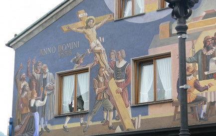 Fresque de la Passion du Christ à Oberammergau / ©Andreas Praefcke, CC BY-SA 3.0 Wikimedia Commons