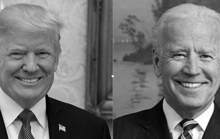 Donald Trump &amp; Joe Biden / ©Flikr/Andrea Widburg (d&#039;après les portraits officiels publiés sur WIkipedia)