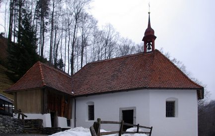 La chapelle supérieure de Ranft, et à gauche l&#039;ermitage du frère Nicolas / ©Wikimedia Commons/Berthold Werner/Public domain