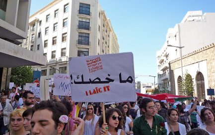 Une manifestation en faveur de la laïcité au Liban en 2010 / ©Wikimedia Commons/Shakeeb Al-Jabri/CC BY-SA 2.0