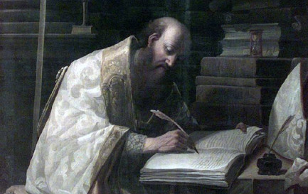 Saint Augustin dans son cabinet de travail, tableau d&#039;Antonio Cifrondi (~ 1707-1710) / ©Public domain, via Wikimedia Commons