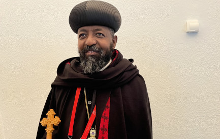 L’archevêque Diyonasiyos Tedia Mengistu de l’Eglise orthodoxe éthiopienne, délégué à la rencontre de Karlsruhe / ©Gabrielle Desarzens/RTSreligion