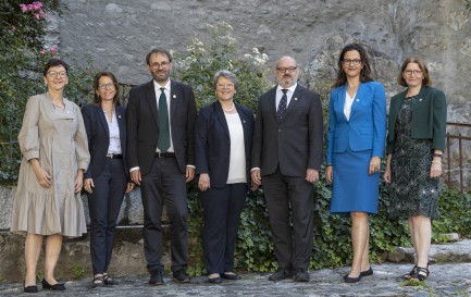 Conseil de l&#039;EERS: Catherine Berger, Ruth Pfister, Pierre-Philippe Blaser, Rita Famos, Philippe Kneubühler, Lilian Bachmann und Claudia Haslebacher. / © EKS-EERS | Nadja Rauscher