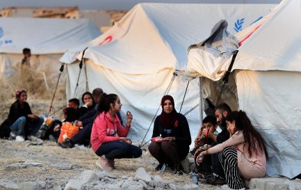 Syriens déplacés dans le camp de réfugiés de Bardarash, au nord de Mossoul (Irak )en octobre 2019. / RNS