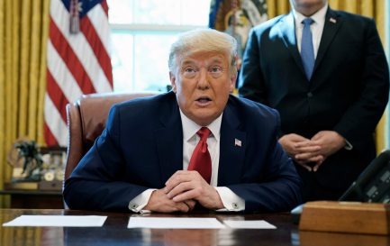 Donald Trump s&#039;exprime lors d&#039;un appel téléphonique à la Maison-Blanche, 23.10.2020 / ©AP Photo/Alex Brandon