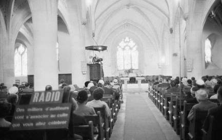 Culte radio à l&#039;église d&#039;Orbe, 19 mai 1963 / ©Edipresse/Jean-Pierre Grisel