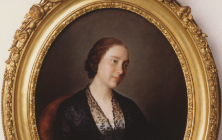 Portrait de Valérie de Gasparin, née Boissier, vers 1851, peint au pastel par Louisa Couronne, née Durand-Forbes. / ©Archives Fondation La Source / Photo de Thierry Zufferey