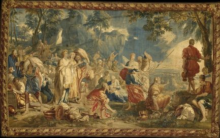 Moïse et la traversée de la Mer Rouge, tapisserie de Jan van Orley, basée sur une peinture d&#039;Augustin Coppens (18e siècle) / ©Public domain, Wikimedia Commons