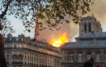 Notre-Dame de Paris en feu, ce lundi 16 avril 2019. / DR