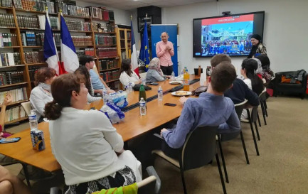 Visite de la grande mosquée de Strasbourg, lors de la Summer School 2025 d’ABC-Climont. / ©ABC-Climont