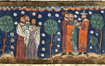 Miniature représentant la pluie de manne (1350-1375, artiste inconnu) / © Public domain, via Wikimedia Commons