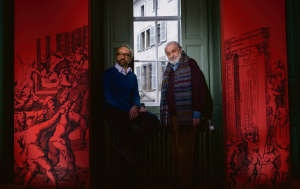 Simon de Tovar et Alain Batifoullier, scénographes du nouveau MIR. / © Lundi 13/Nicolas Righetti