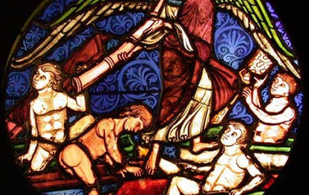 Vitrail de la résurrection des morts Ste Chapelle